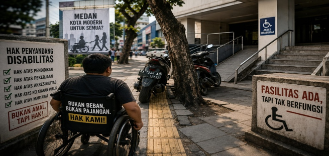 Fasilitas untuk kaum disabilitas tidak memadai. 